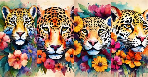  “The Weeping Jaguar” - Vibrant Hues and Powerful Symbolism!